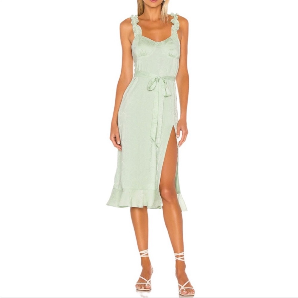 REVOLVE LPA The Label Yara Midi Dress in Mint
